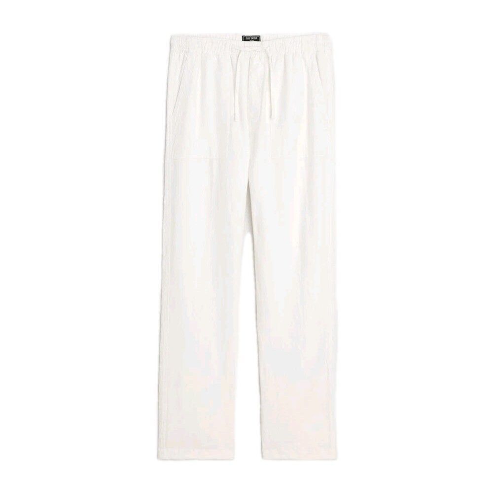 NWT Todd Snyder XL Straight Fit 100% Linen Beach Pant White Pockets $198 Light